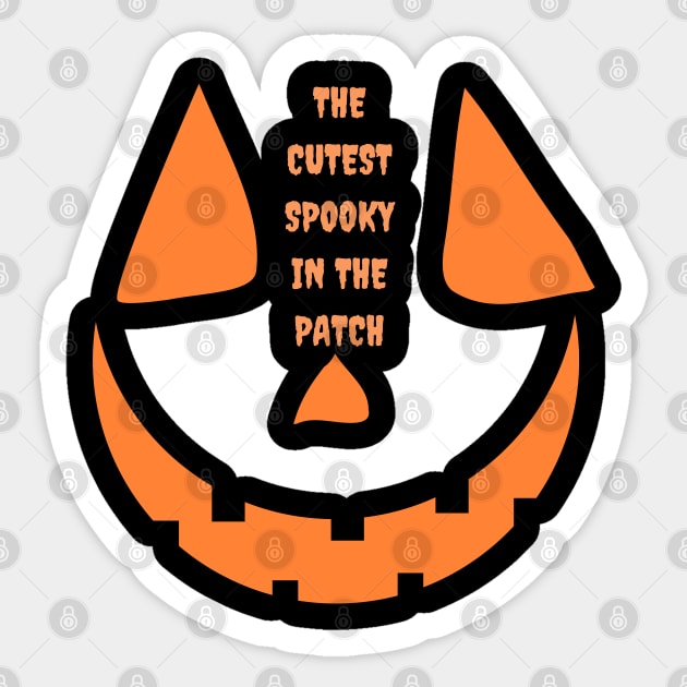 THE CUTEST SPOOKY IN THE PATCH Sticker by Kachanan@BoonyaShop